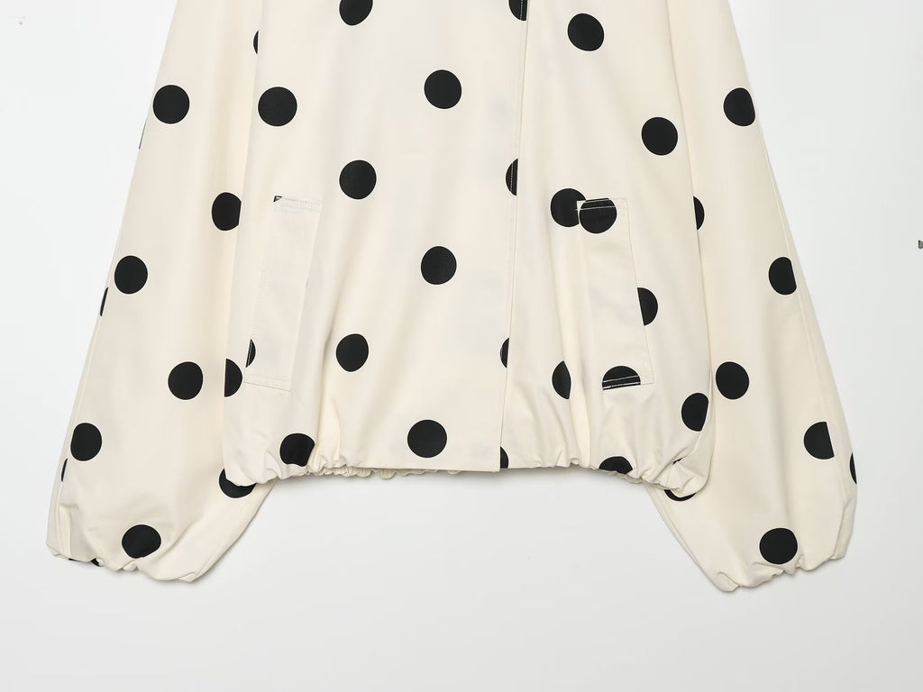 Women's polka dot pilot jacket Coat