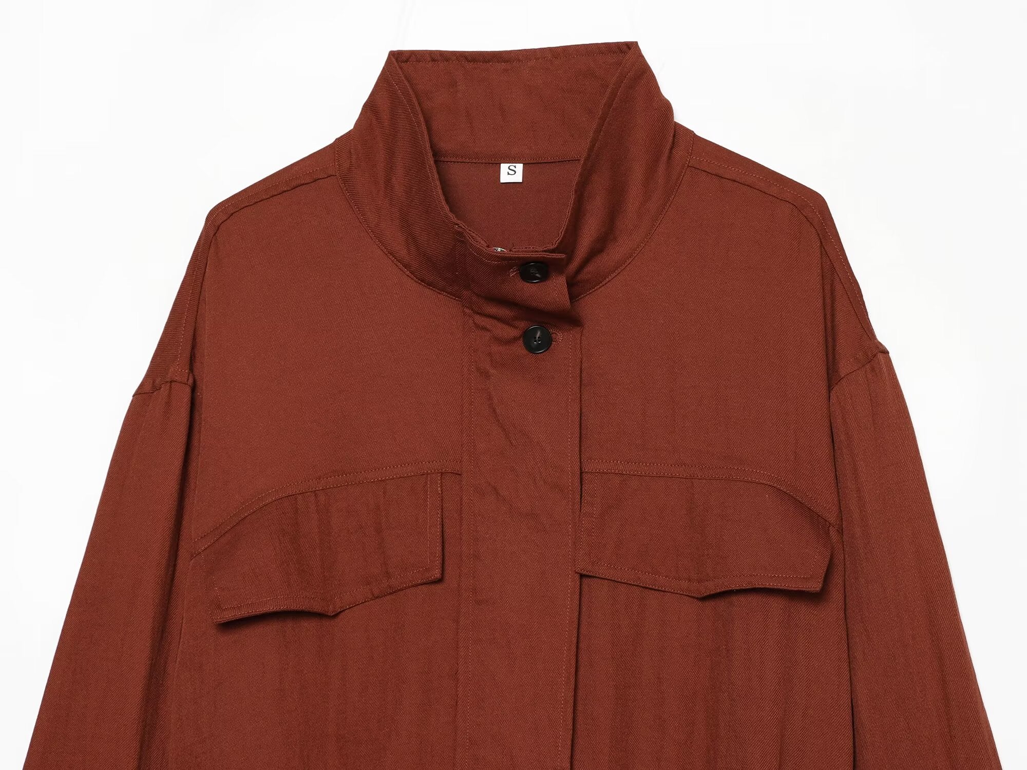 Women's Flip decoration casual stand collar Coat