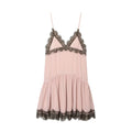 Women's sexy lace patchwork suspender dress