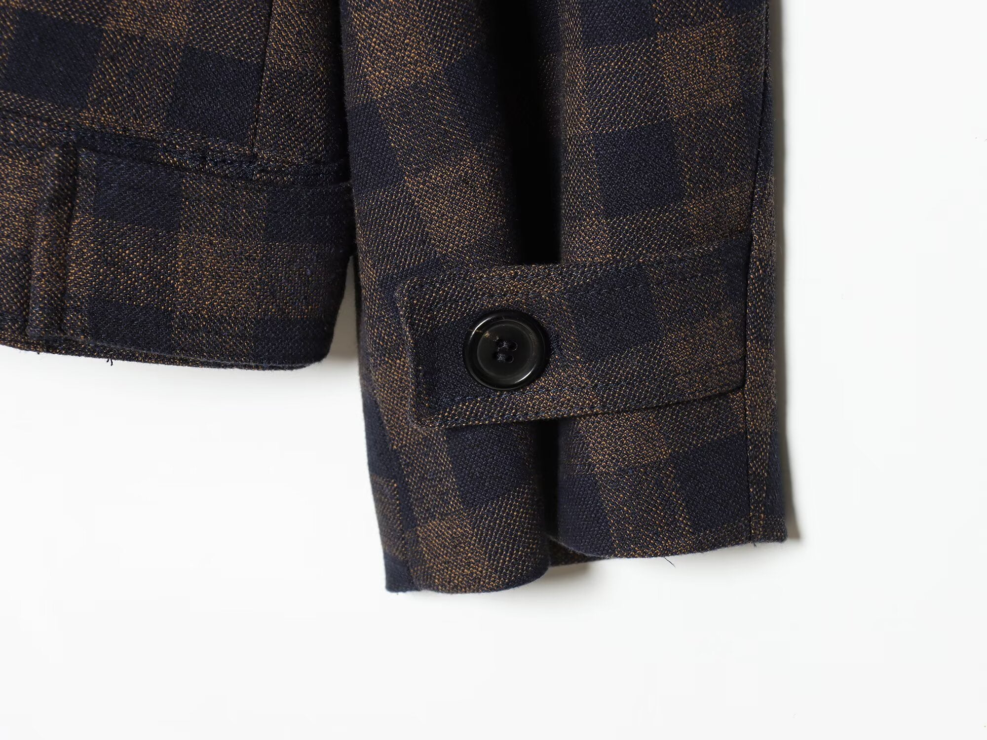 Women's casual double breasted plaid Coat