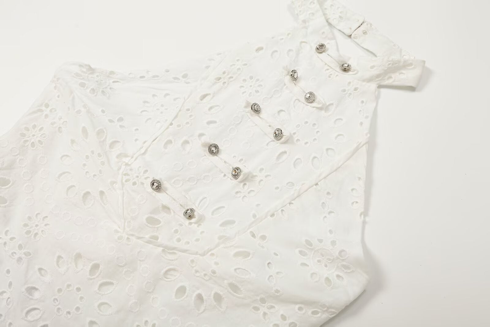 Women's hollowed out embroidered patchwork dress