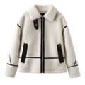 Women's warm fleece double-sided lapel Coat