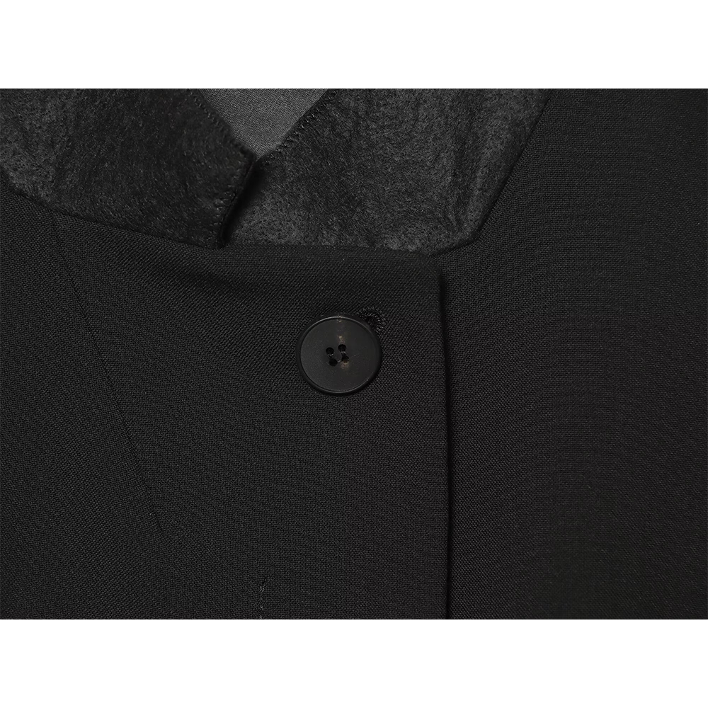 suit Women's 2 pieces short standing collar Blazer Coat +Pants
