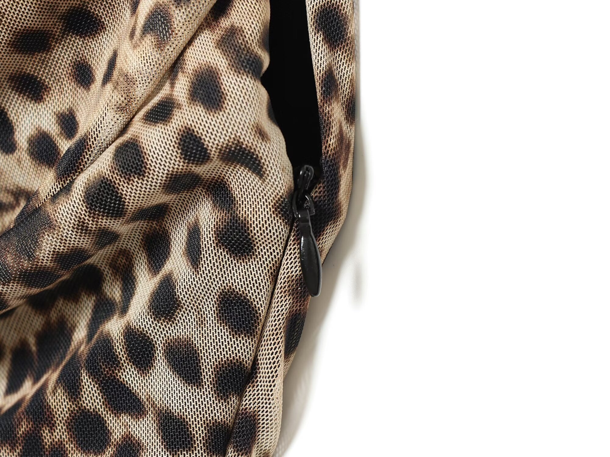 Women's animal print pleated tulle dress