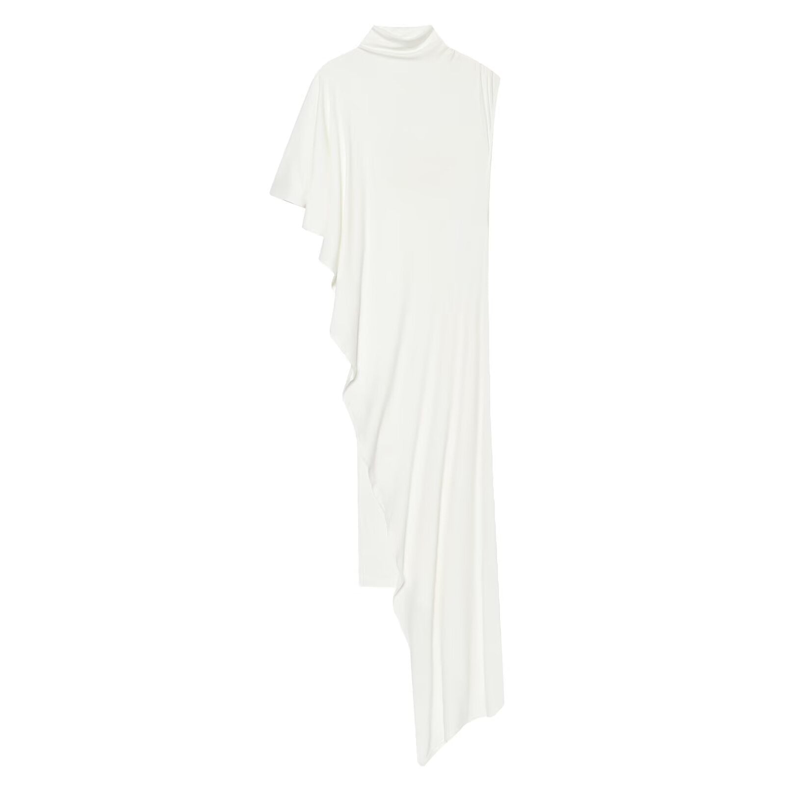 Women's new asymmetric long style pleated top