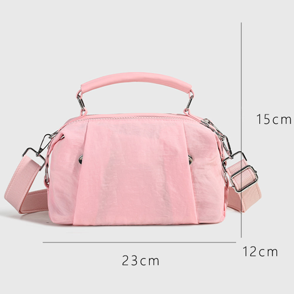 Women's new Joker double zipper design portable messenger bag
