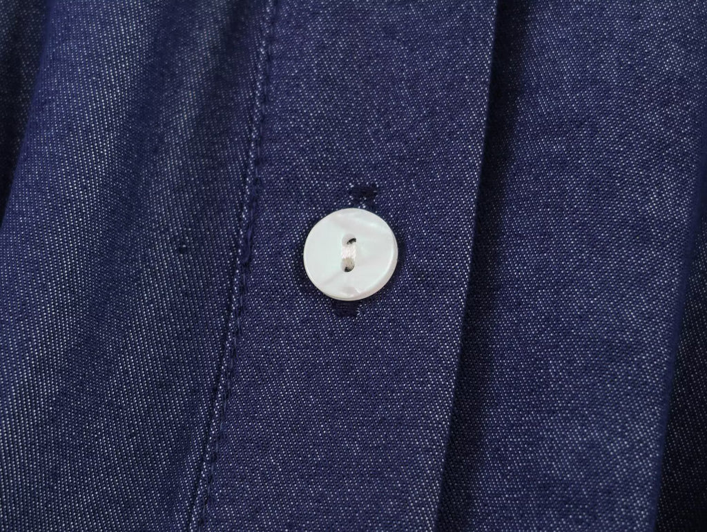 Women's casual pleated linen blend shirt
