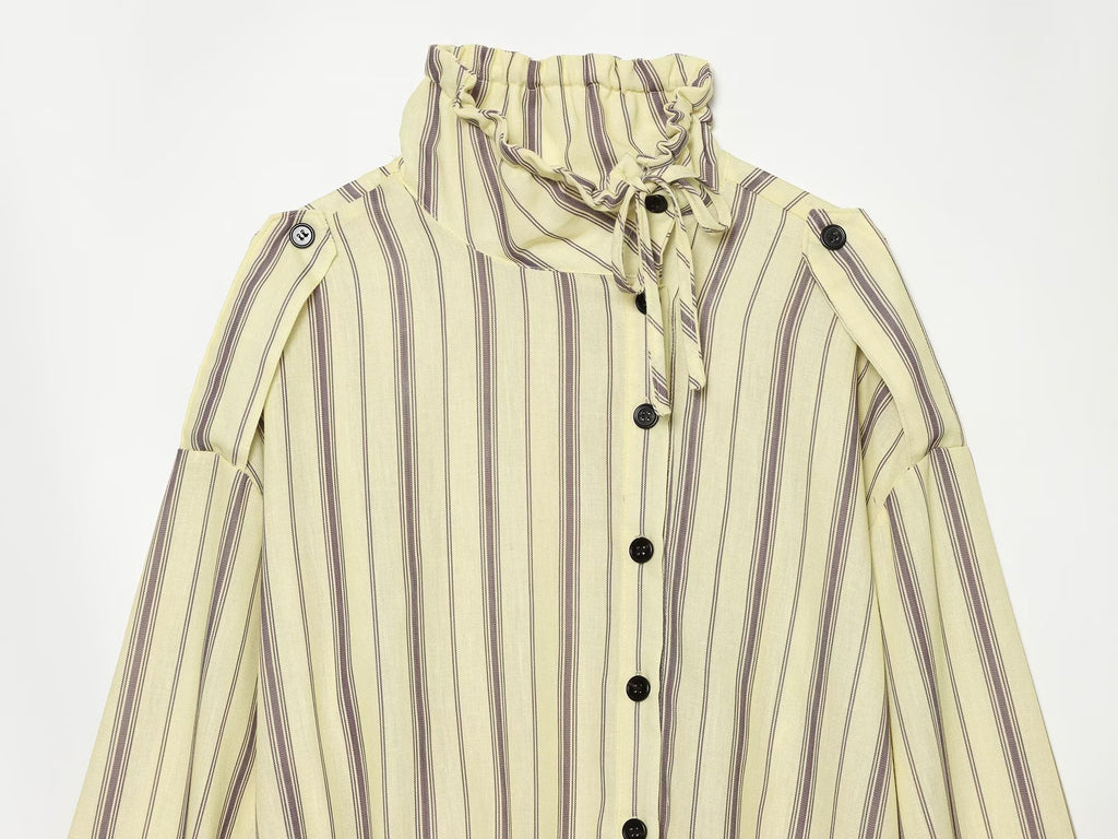 suit Women's 2 pieces casual striped linen blend Coat+Pants