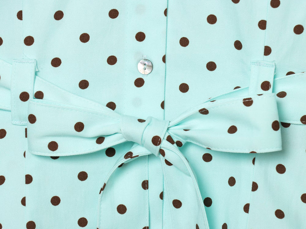 suit Women's 2 pieces polka dot pocket mini shorts+shirt style Coat