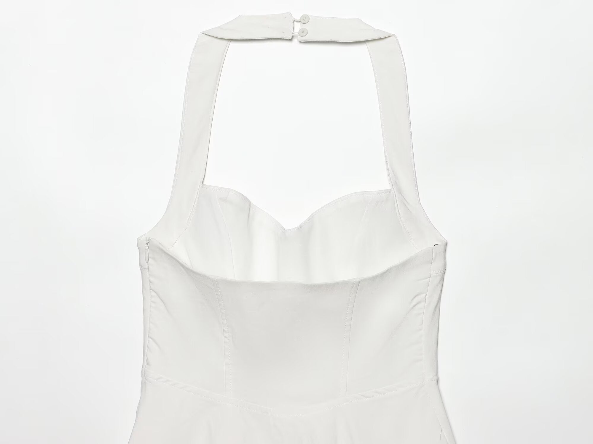 Women's sleeveless hanging neck wide hem dress