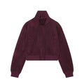 Women's Anti suede effect short stand collar Coat
