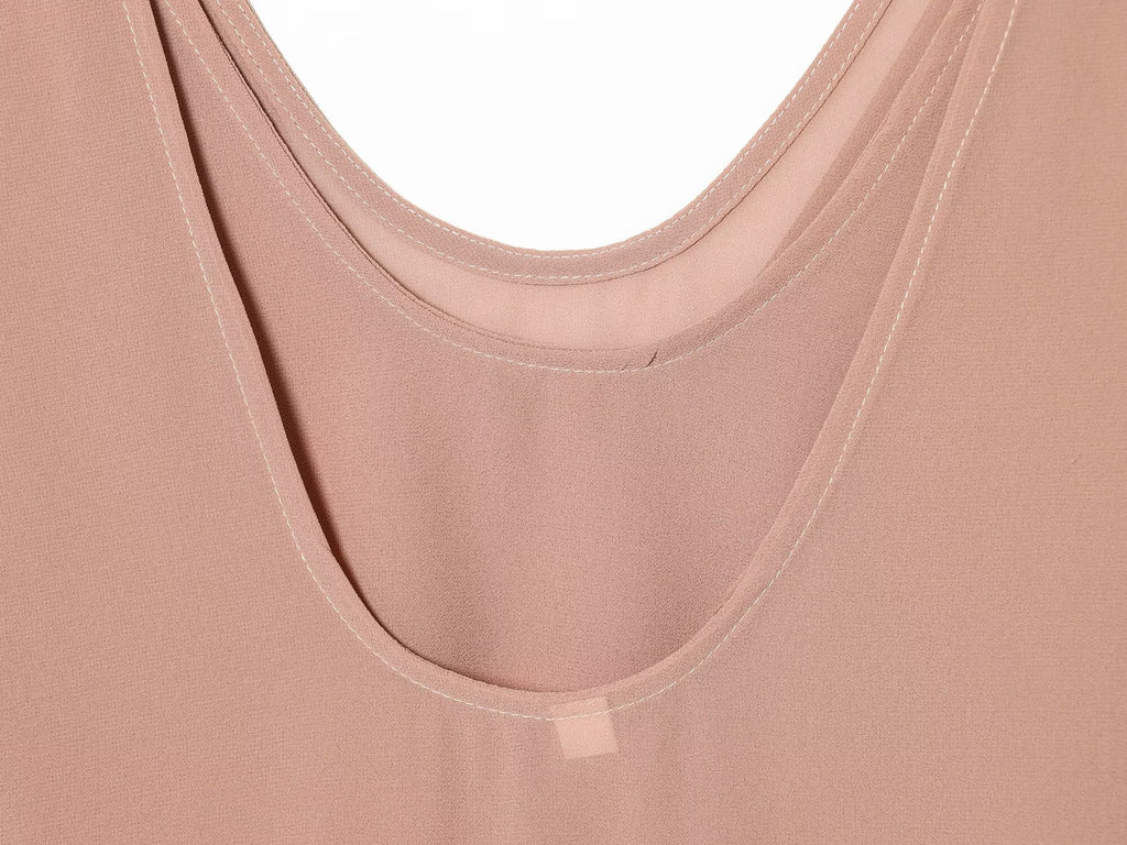 Women's layered decorative sleeveless mini dress
