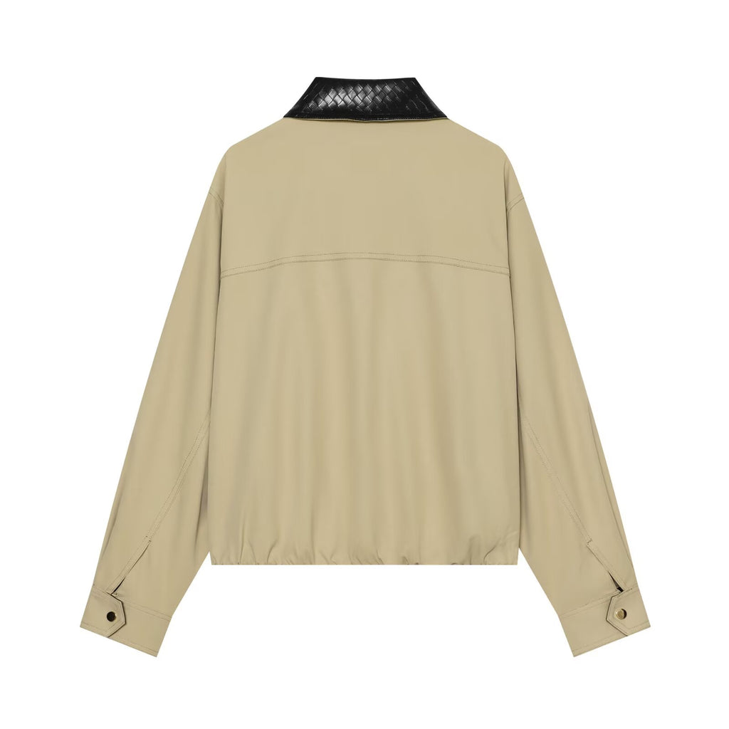 Women's patchwork lapel pilot jacket Coat