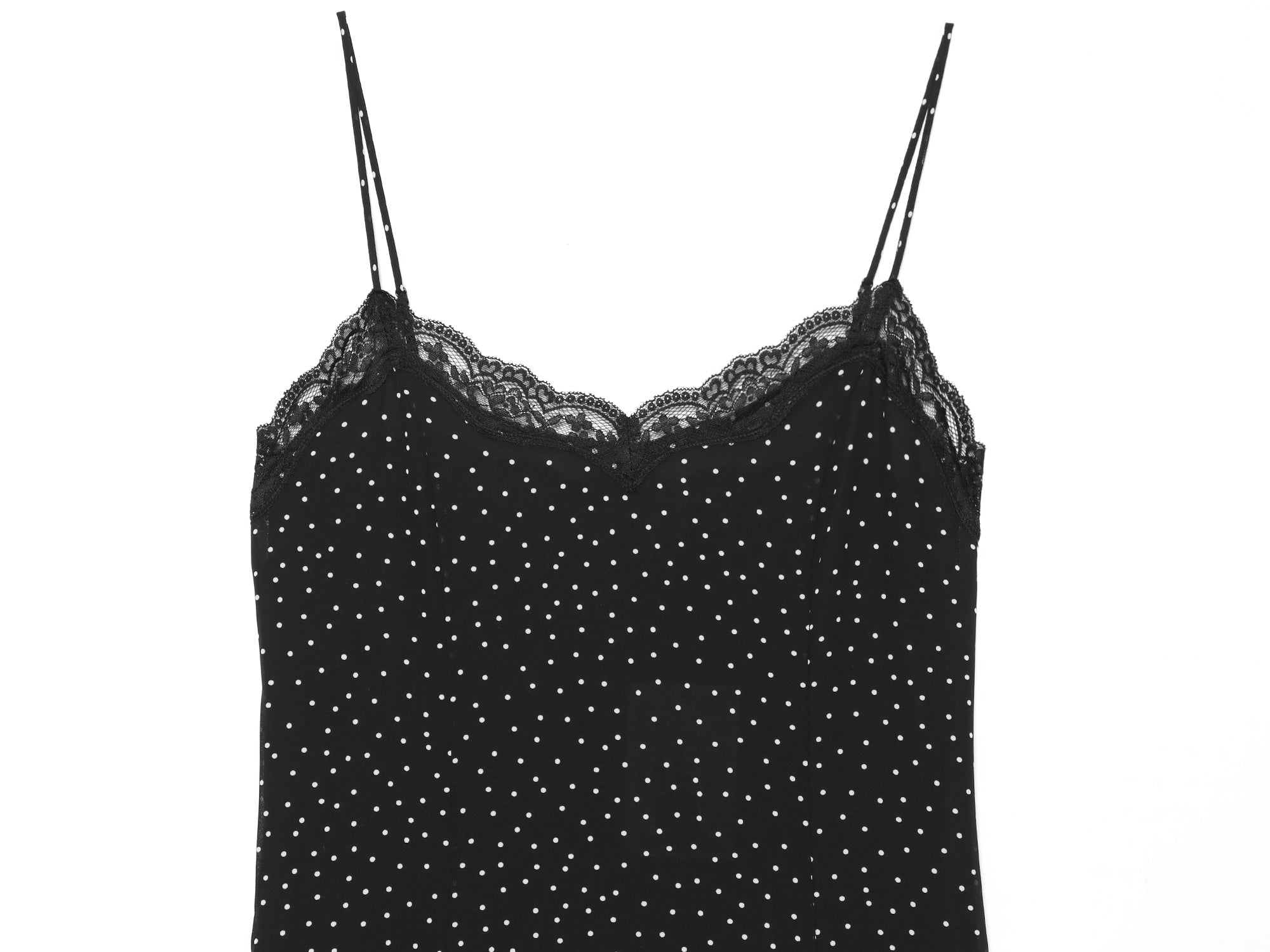 Women's polka dot printed slit dress