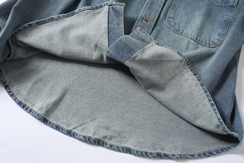Women's new fashion casual long sleeved Button-up denim shirt