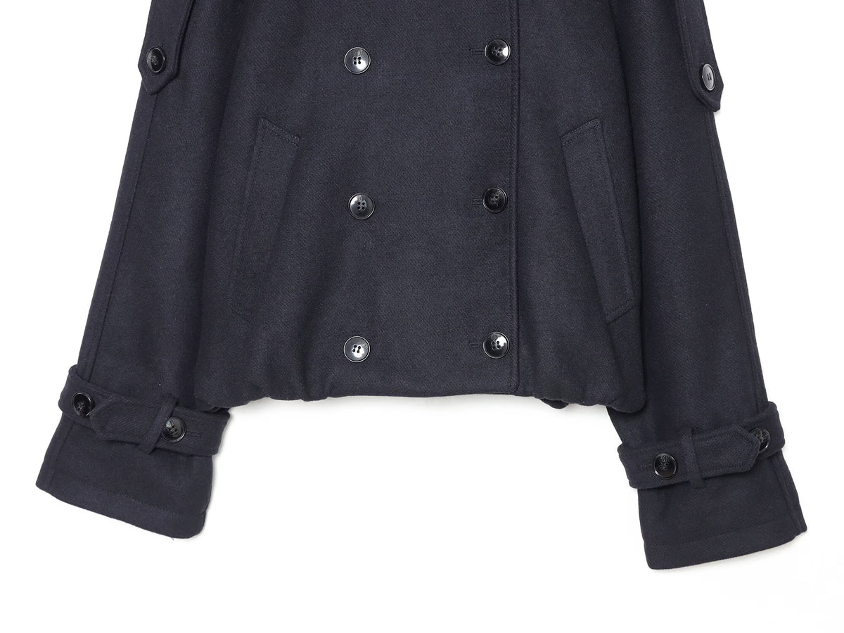 Women's thick double breasted chimney collar Coat