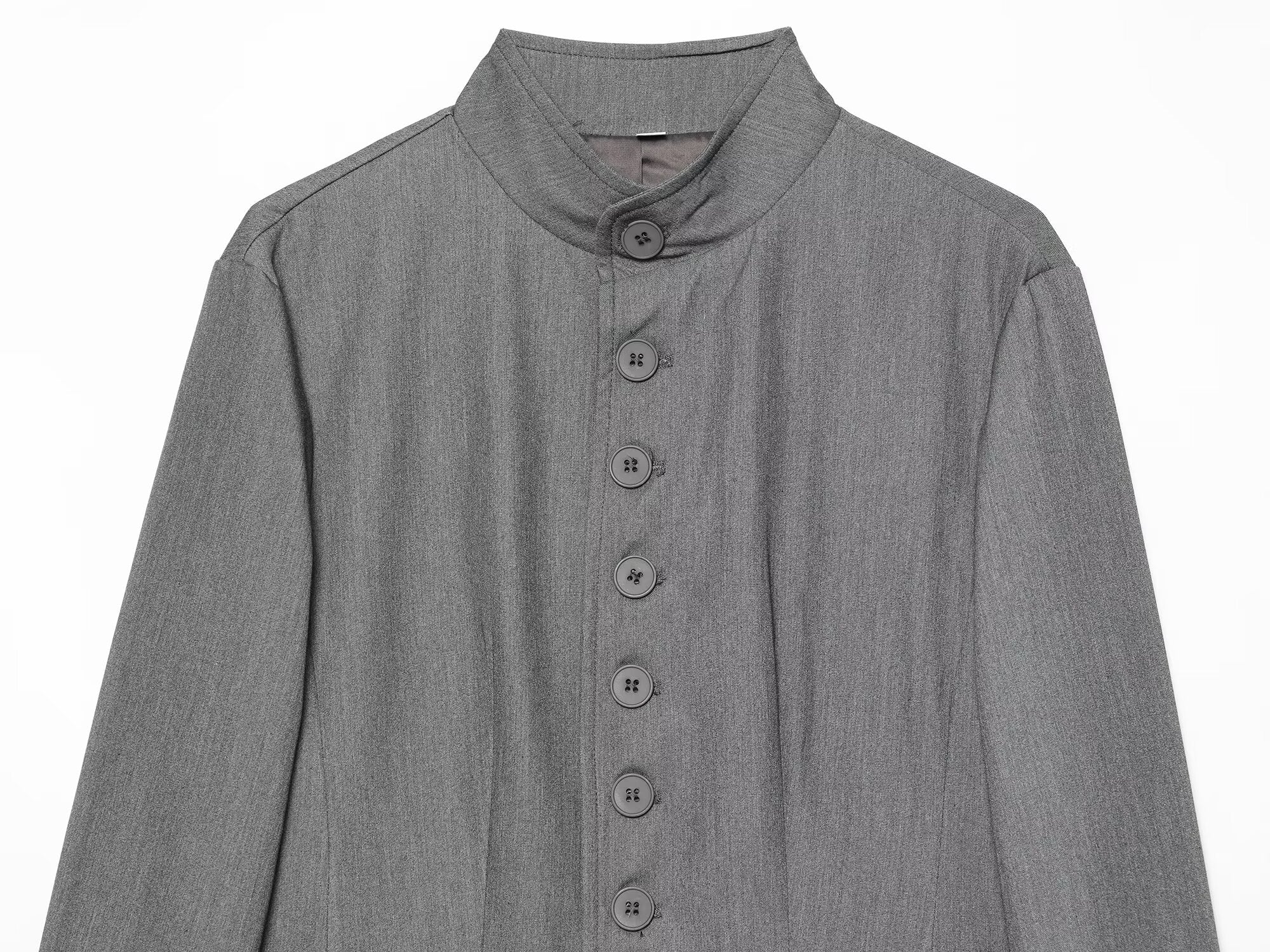 Women's casual stand collar waist cinched Blazer Coat