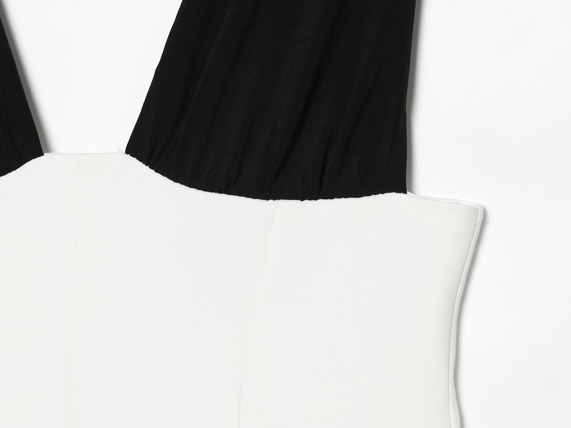 Women's sleeveless V-neck patchwork mini dress