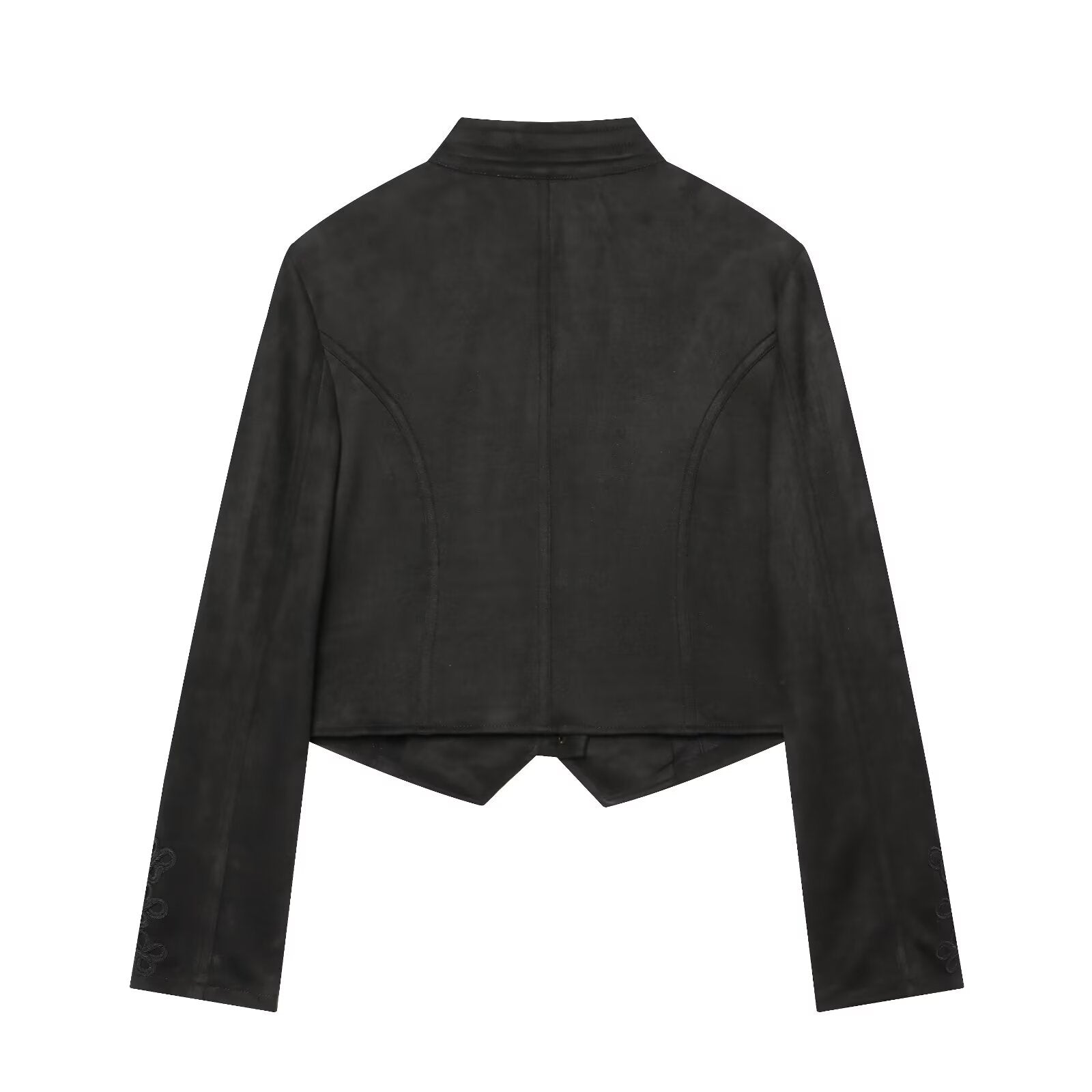Women's suede textured rope knot buckle Coat