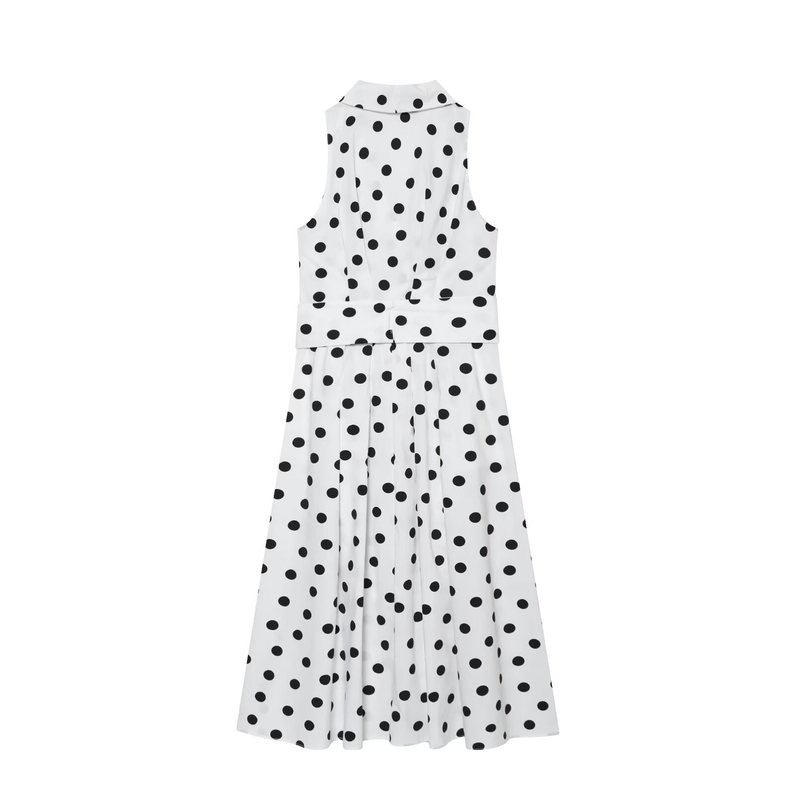 Women's polka dot Poplin Midi Dress