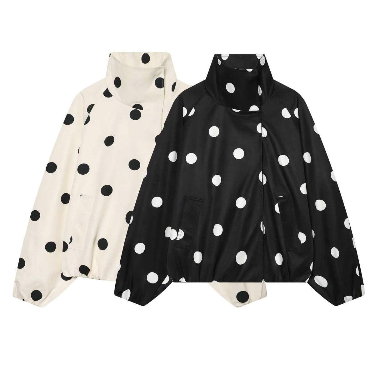 Women's polka dot pilot jacket Coat