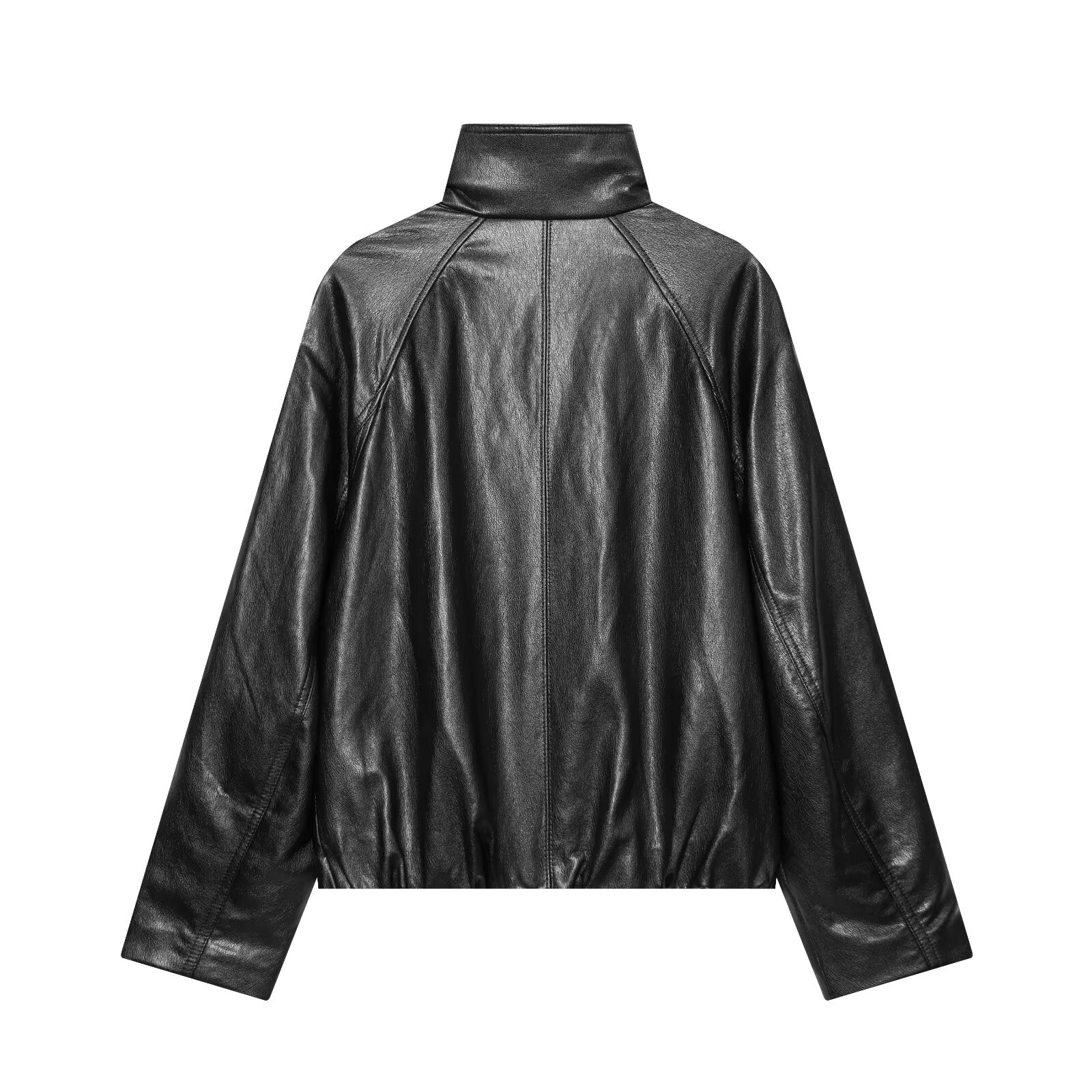 Women's casual versatile imitation leather jacket Coat