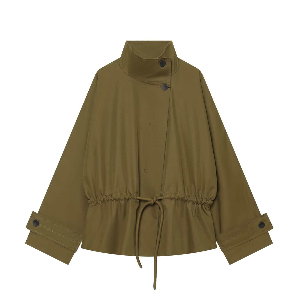 Women's with drawstring loose parka Coat