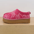 Women's new embroidered snow boots with shallow mouth and thick platform