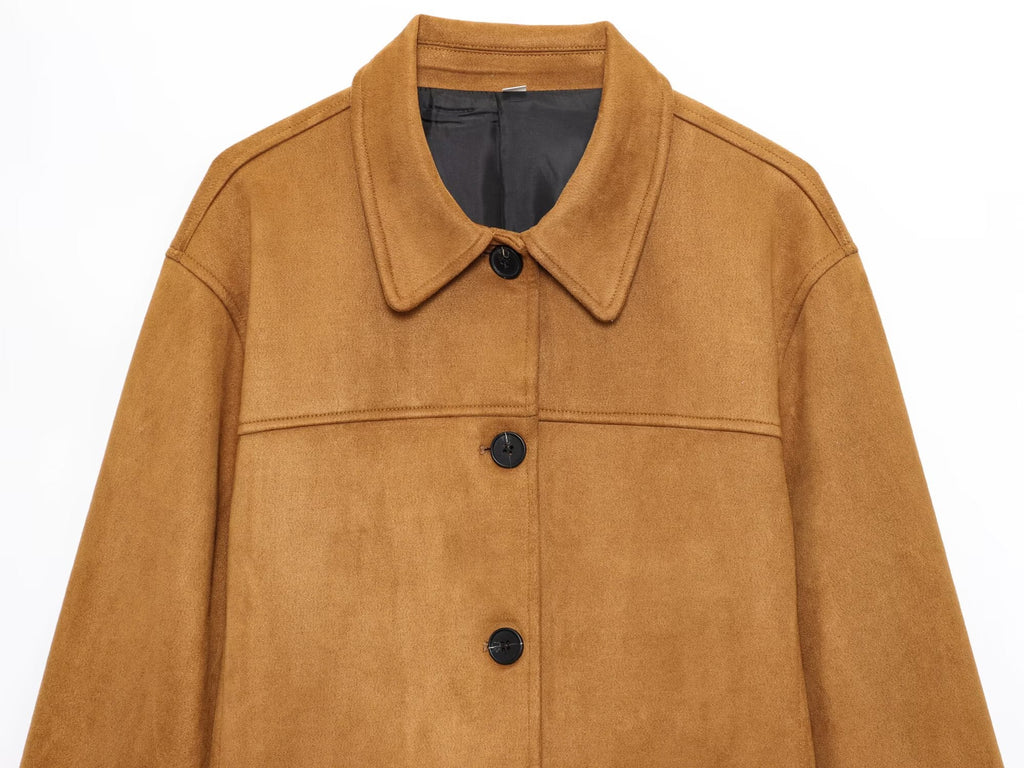 Women's loose Anti suede effect jacket Coat