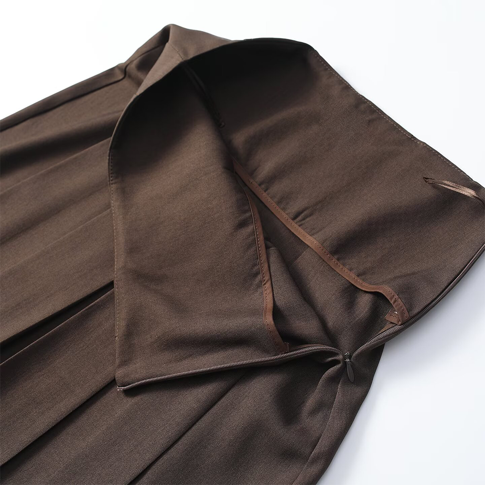 Women's slim versatile pleated mini skirt