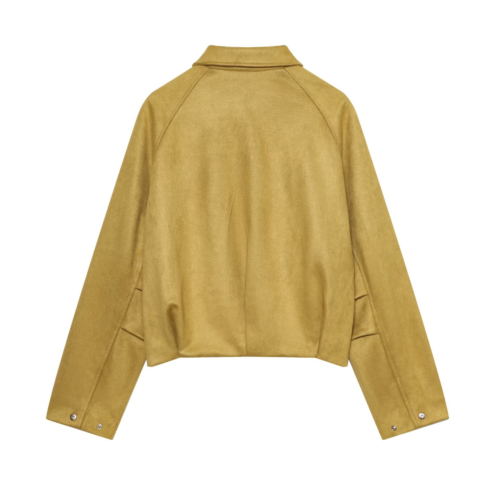Women's suede effect short pilot jacket Coat