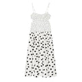 Women's polka dot suspender MIDI dress