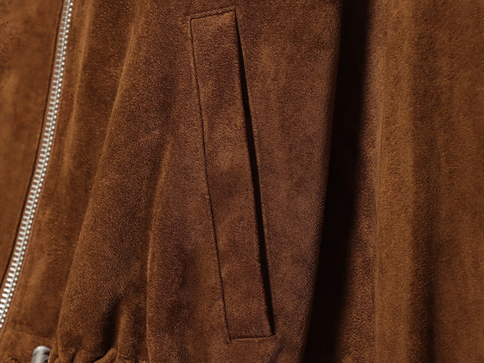 Women's suede textured drawstring short Coat