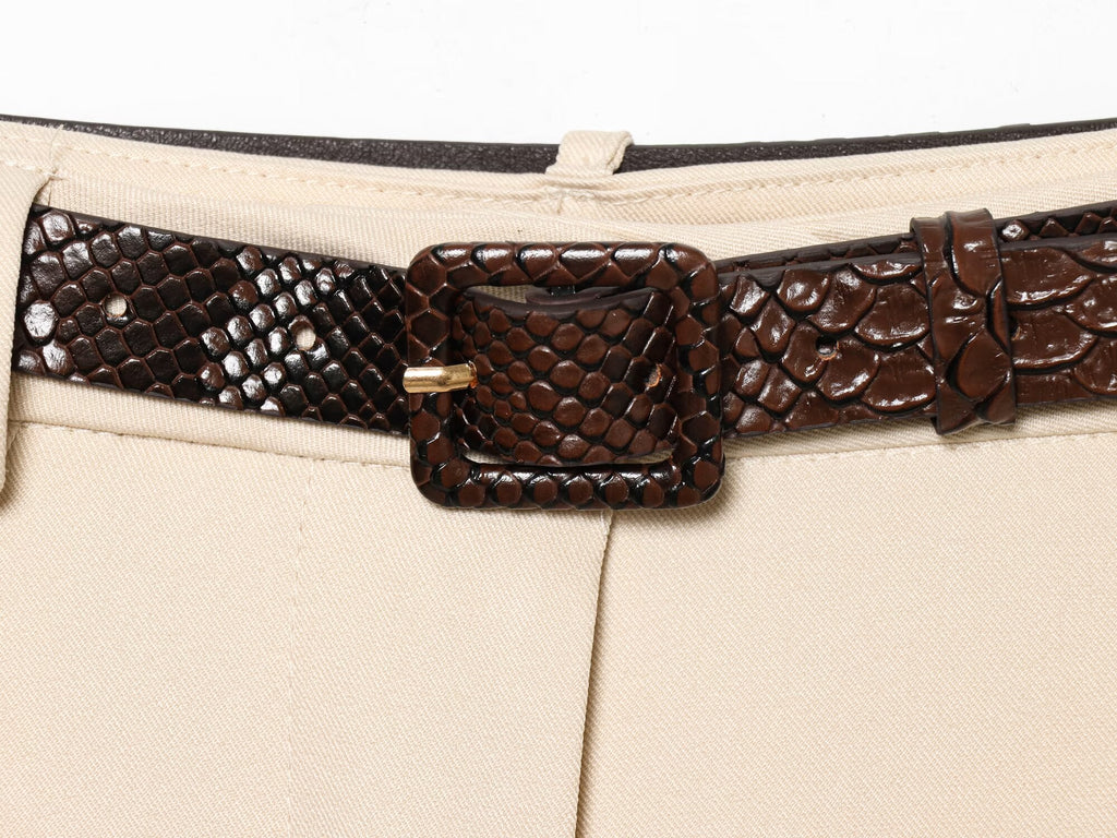 Women's With Belt casual Long style shorts