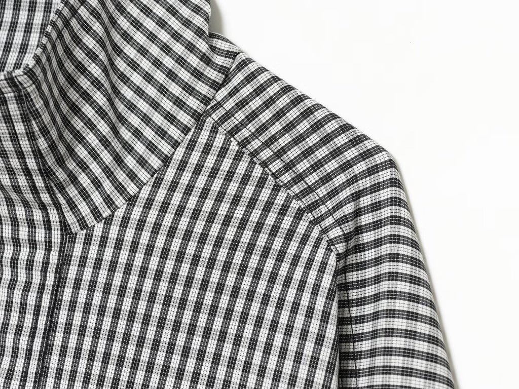 Women's contrasting plaid stand collar Coat