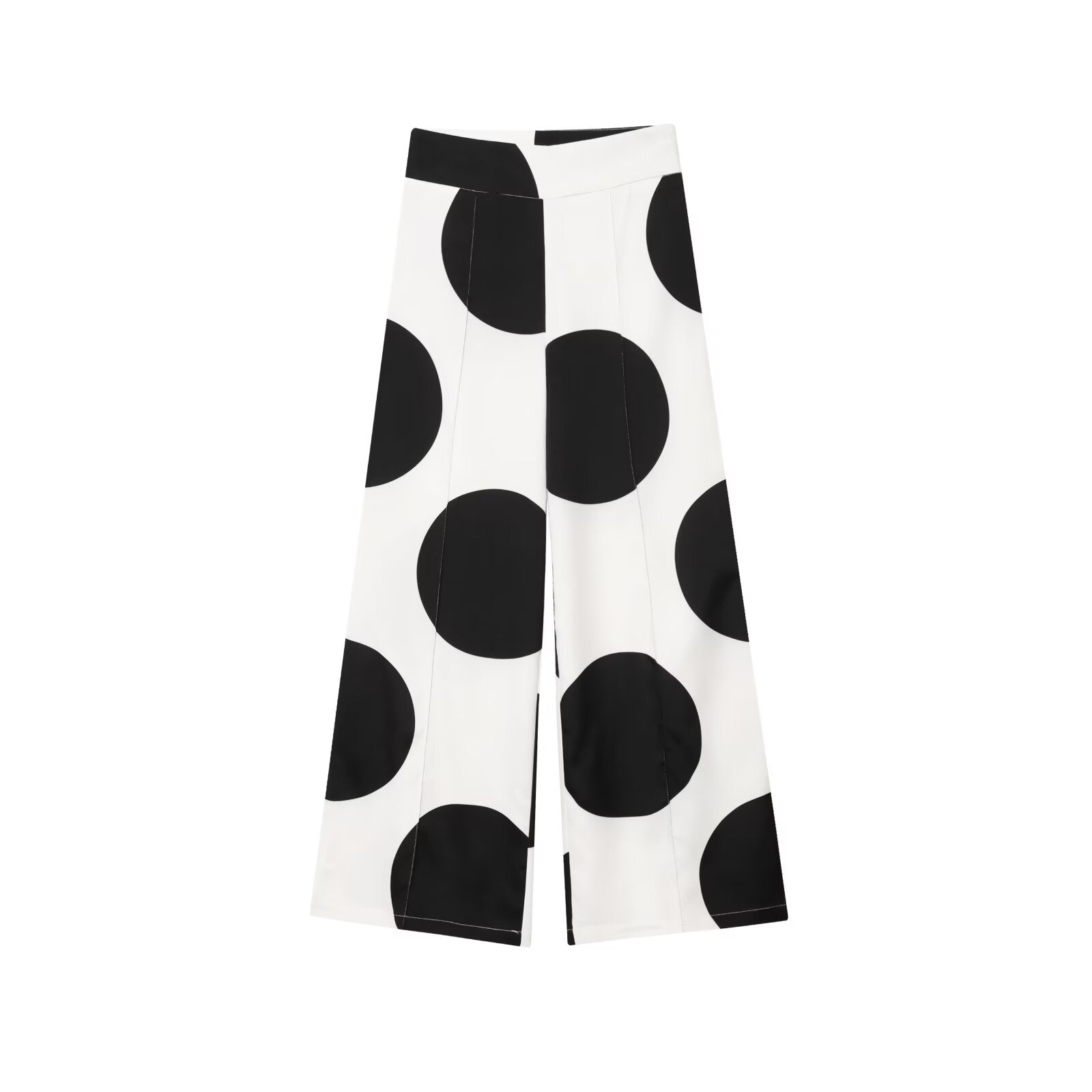 suit Women's 2 pieces O Neck short sleeved polka dot top+Pants
