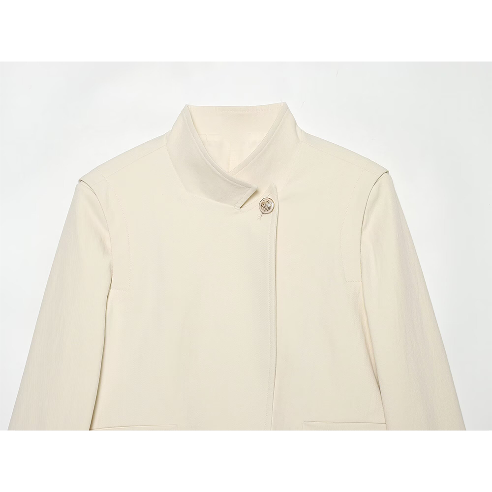 Women's short standing collar Blazer Coat