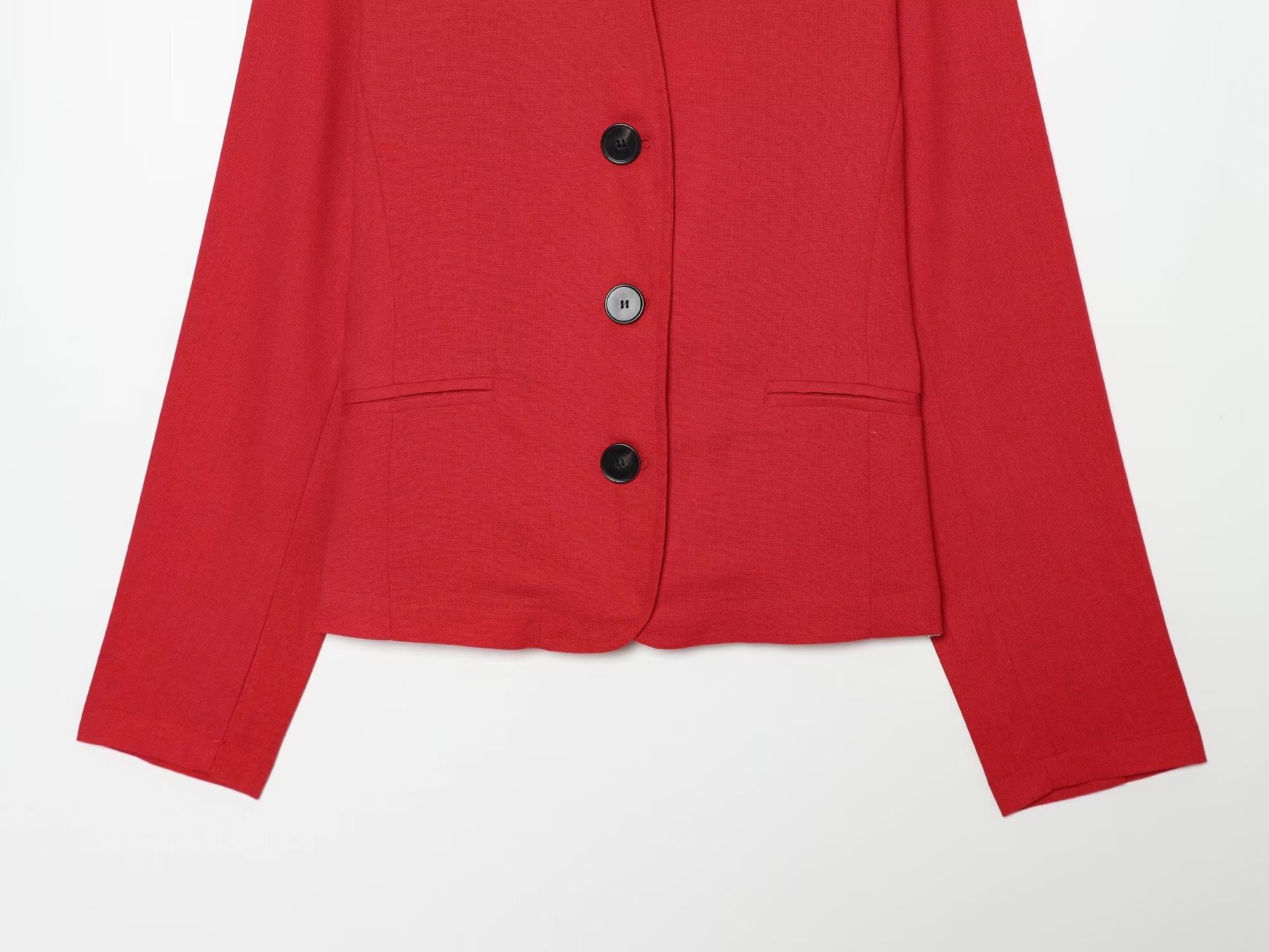 Women's casual linen blend Blazer Coat