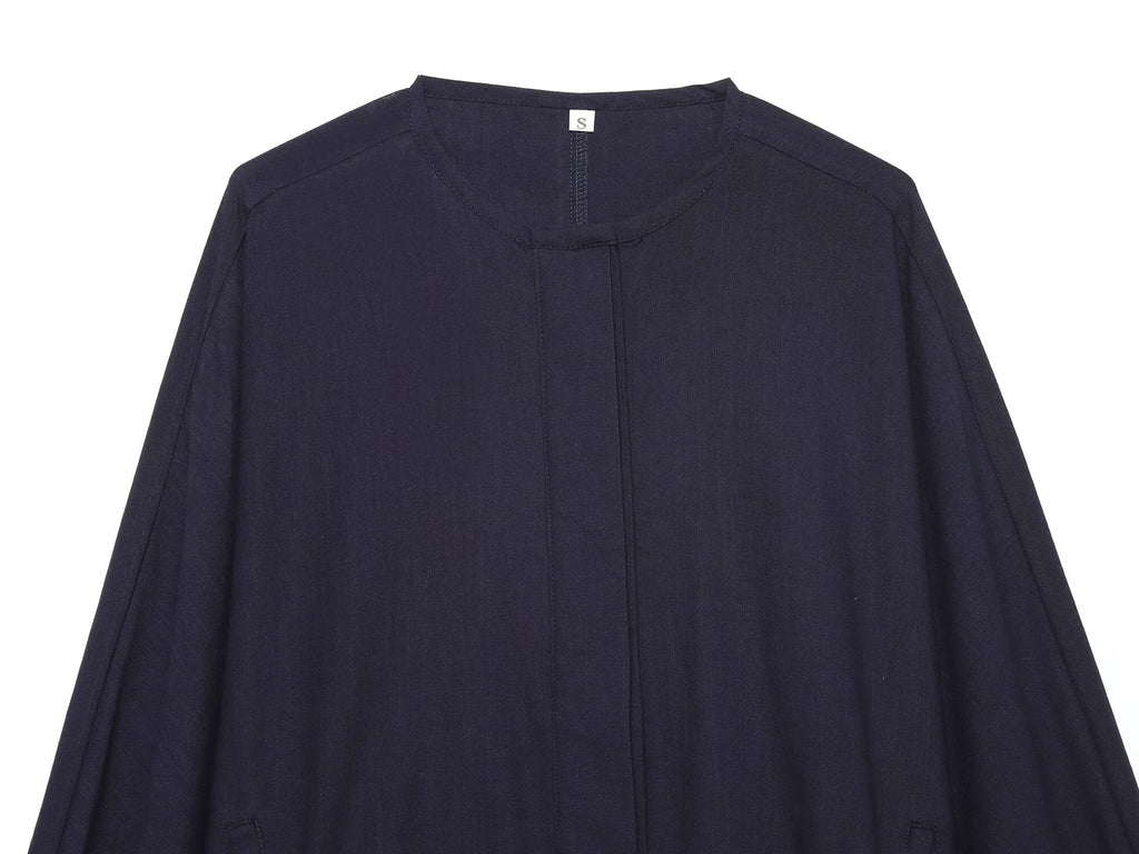 Women's loose linen blend pilot jacket