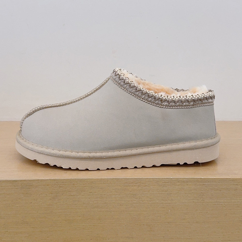 Women's new thin-soled and velvet padded snow boots