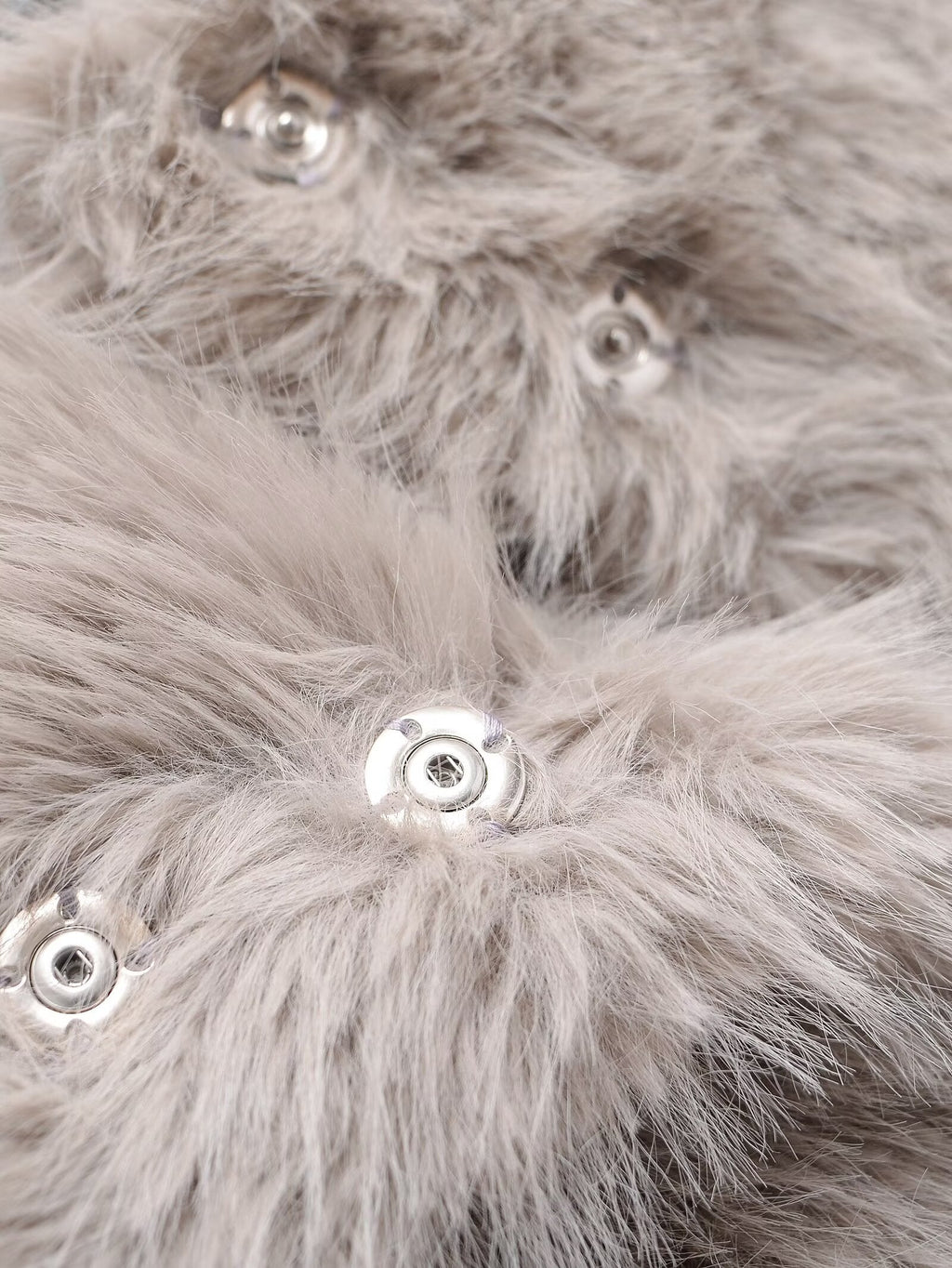 Women's faux fur effect short stand collar Coat