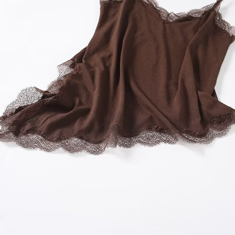 Women's sexy lace suspender top