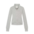 Women's slim stand collar double zipper Coat