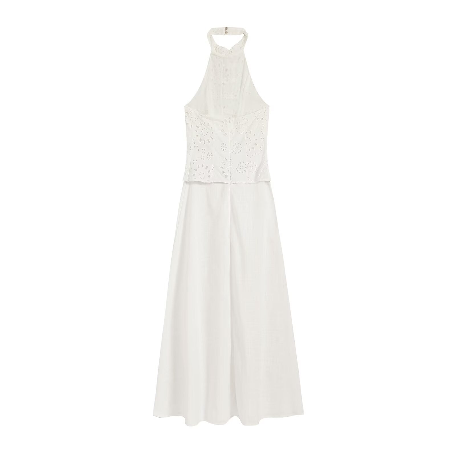 Women's hollowed out embroidered patchwork dress