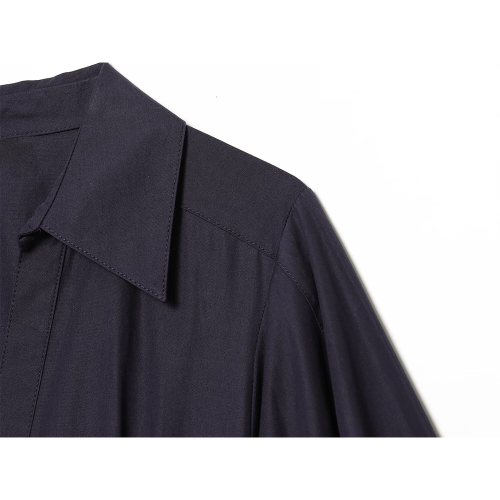 Women's Lapel bubble sleeve MIDI dress
