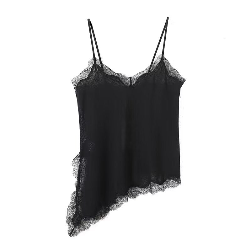 Women's sexy lace suspender top