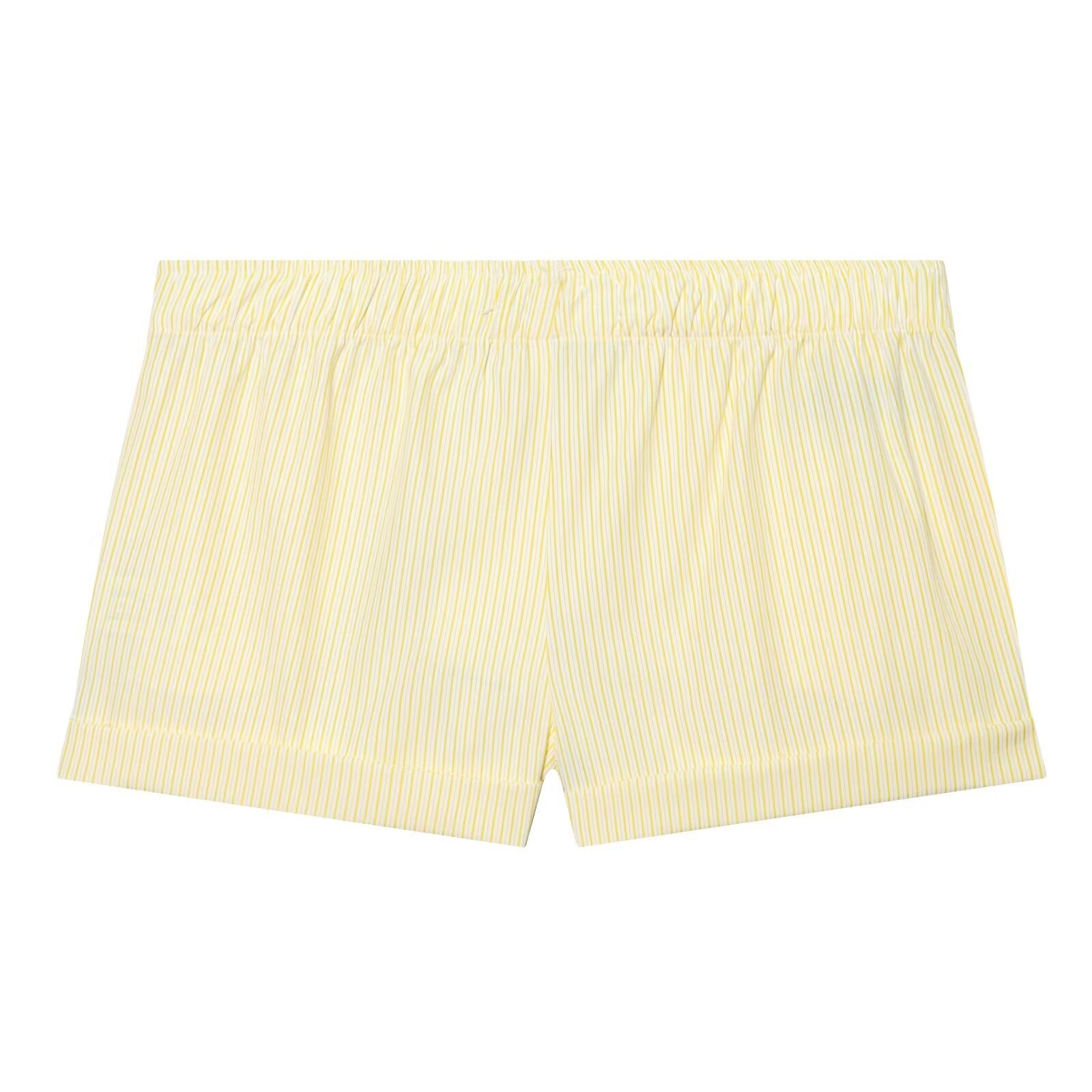 suit Women's 2 pieces loose striped poplin loose shirt+Shorts