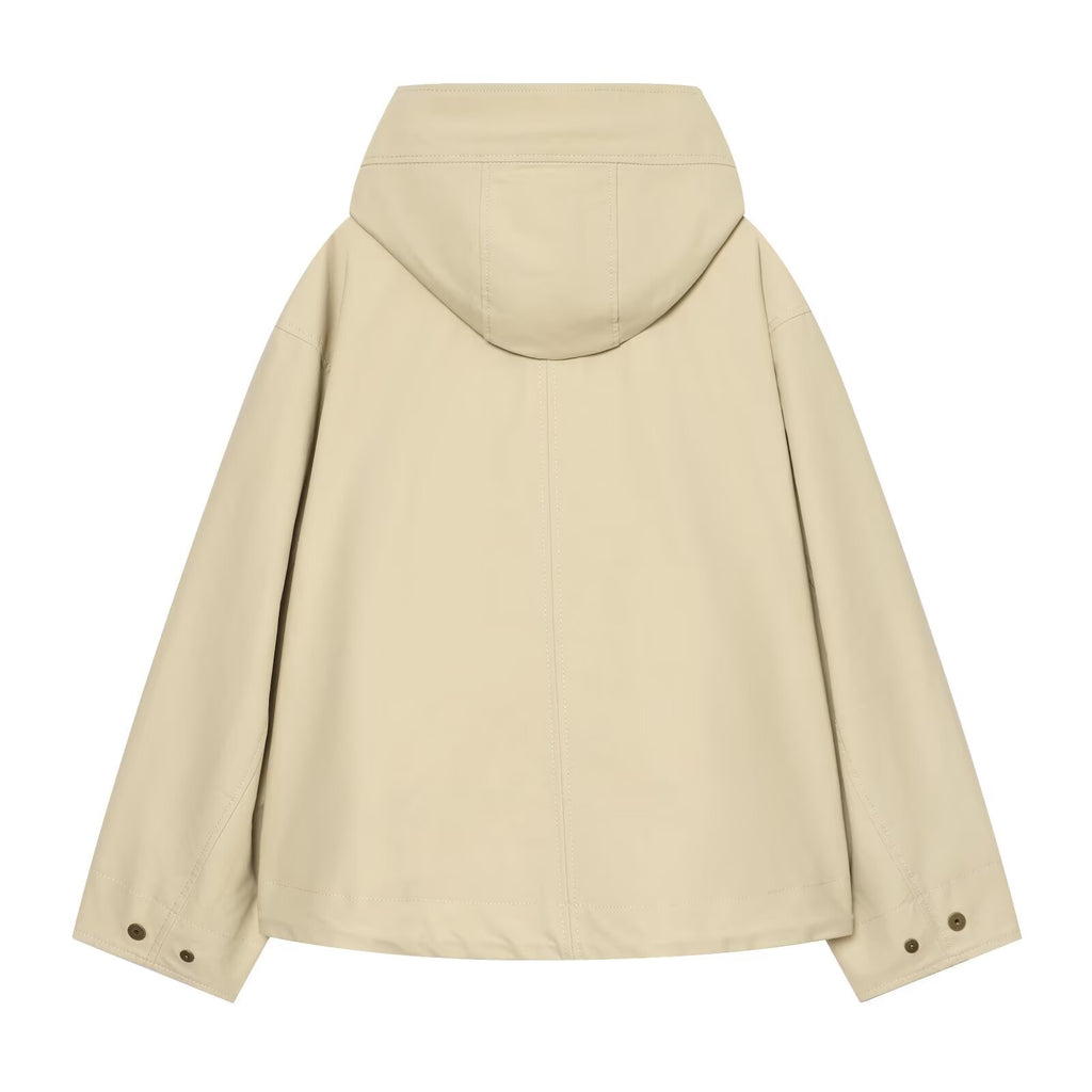 Women's loose hooded casual parka Coat