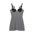 Women's lace deep V-neck suspender dress