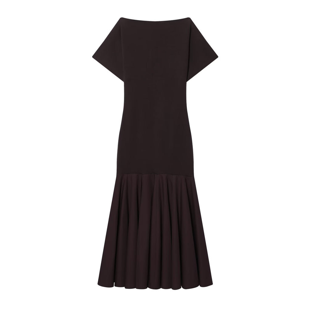Women's slim short sleeved patchwork dress